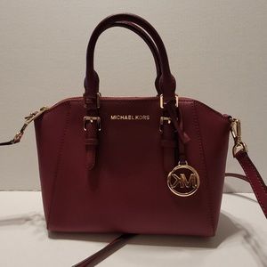 Michael Kors Ciara Merlot Medium Messenger